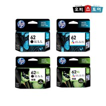 HP No.62 정품잉크, 검정, 1개