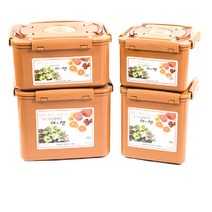 이젠 누름독 황토 진공항아리 누름통 사각 밀폐용기 김치통 3.4L-17L, 1개, 12L