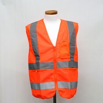 성원 신호수조끼SM-303-5 사이즈XL 주황조끼 신호수조끼 형광조끼 교통조끼, 1개