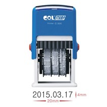 제이원 콜스탬프)자동일부인(C-300 c-400) 문자/모양 스탬프, c-300리필패드, 1개
