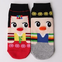 노마코 당일발송 신랑각시 캐릭터양말 한복양말 한복캐릭터 패션양말 발목양말