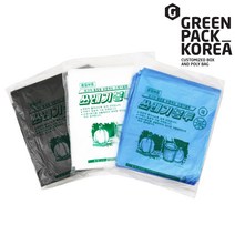 그린팩코리아 배접 쓰레기봉투 4종, 100매, 쓰레기봉투 배접 [90X110] 특대 청색