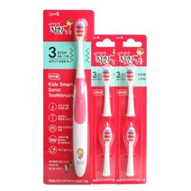 지앤마 전동칫솔 어린이 칫솔, 3단계 여아용 + 리필2입x2개, 1개