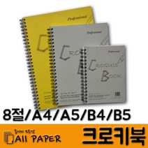 올페이퍼 크로키북 대량 10권묶음, 선택3)갱지크로키북 10권_54g_4절