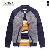 TOPBOY 베이직 나그랑 배색 블루종 (SCC3085PT)