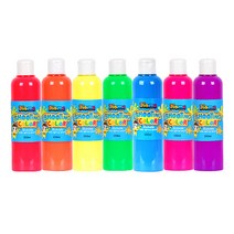 스프레이물감 슈팅 컬러 리필 250ml 7색 세트 / 키즈맘아트 슈팅컬러 유아 뿌리는 물감 미술 스프레이 놀이 형광 핑거페인트 엄마표미술 홈스쿨 드로잉카페 키즈카페 촉감 오감 발달, 1세트