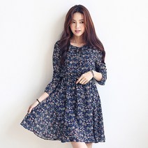 아루클럽 잔꽃 플레어 미니원피스(허벅지위)