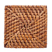 스토캣 라탄 컵받침 라탄코스터 허니, 사각, 10*10