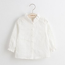 소매 레이스자수 블라우스