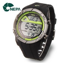 NEPA 네파 군인용 N235-GREEN 50랩메모리 8알람 오토캘린더 전자 스포츠시계