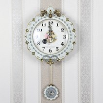 고급 벽시계/고급 추시계, (무소음) 앤틱 클레멘스 벽추시계 050  (화이트)