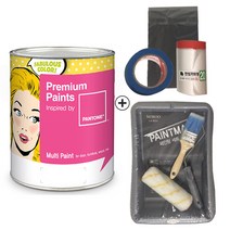 노루페인트 프리미엄 팬톤페인트 멀티용 4L 풀세트, 무광 12-0000 White swan