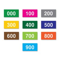숫자띠라벨-DLS/도서관 도서분류 숫자 스티커, 1장, 800
