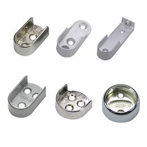 국산 옷봉 소켓 모음전/봉소켓 파이프소켓 옷걸이봉캡, 08-U소켓미니 Ø25 니켈(2개)