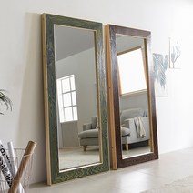 모아이 모니카 엔틱 790 원목 전신거울, 올리브