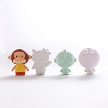 [캔들이케아] 천연 비누 만들기 재료 DIY 모음 비누베이스 / 기타재료, 6구 캐릭터친구들 몰드