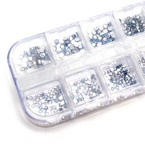 시크릿엠 NEW 네일스톤 set 51~100 네일 스톤/파츠, 1개, 80.고급 AB크리스톤 사이즈혼합 12SET