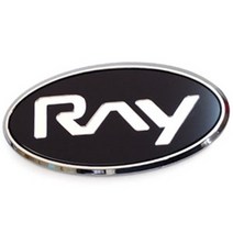 기아 레이 Ray 엠블럼 혼캡 세트, 3_블랙/레드_엠블럼_세트 구형레이