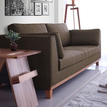 얼라이 거위털 3인용쇼파 페브릭소파 패턴 인조가죽소파 아이보리, 브라운