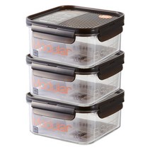 락앤락 비스프리 모듈러 정사각 밀폐용기 1.0L, 3개, 본품3개