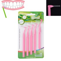 올댓세일 클린픽 치간칫솔 L형 SSSS(핑크) (0.6mm), 1개, 5개입