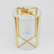 애니데이파티 돈케이크 투명케이스 + 리본, 08_케이스_투명케이스+골드리본, 1개