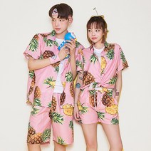 반티매니아 파인애플셔츠 커플하와이안셔츠 바캉스룩