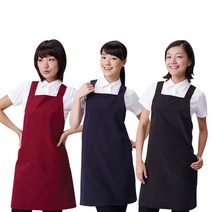 [요들] 핑클 미니 넓은끈 앞치마, 1개, 블랙(특대)