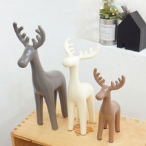 도자기 사슴 장식소품 3개 세트 모던 인테리어