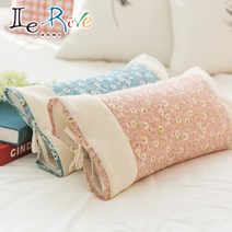 [르헤브] 잔꽃 이중 끈 메밀&편백베개 2개(속포함), 편백(핑크+핑크)