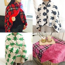 엔비 후리스블랭킷 숄 담요 모음, 딸기체크