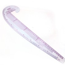 쏘잉스타 키링 직각&곡자 협곡자 암홀자 모양자, 투명색