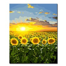 DIY캔버스페인팅 명화그리기, L34_황금들판의 해바라기