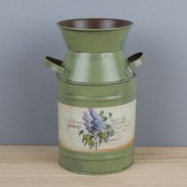 제이앤씨 빈티지 철재 화분 우유통형, 01.철재화분-우유통형-카키