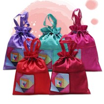 인하우스 다기능 복주머니 다용도 전통복주머니 모시주머니, 다크레드