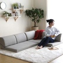 가구밸리 릴리 패브릭 좌식소파 소파, 베이지