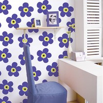 데코미 반값 대리석 단색 벽돌 우드 거실 패널 현관문 가구 주방 싱크대 주방 타일 유광시트지, HEM-08(아트플라워-바이올렛)