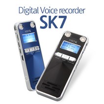 쉬크 SK7 녹음기 mp3 미니녹음기 보이스레코더 녹음 충전식, 챠밍 블루, SK7 녹음기 - 4GB
