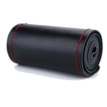 다다365 트럭 버스 핸들커버 45cm, 02.무공타입(실박음질) 블랙- 빨강실