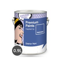 노루페인트 친환경페인트 수성페인트 팬톤페인트 외부용 화이트 0.9L, 에그쉘광-화이트