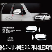 오토크로바 올뉴카니발 사이드 미러 가니쉬 LED타입
