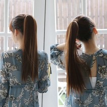 가발프랜즈 묶음머리가발 끈달비 부분가발 스트레이트 긴머리 45cm 롱헤어 생머리 붙임머리가발, 초코브라운, 1개