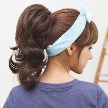 가발프랜즈 웨이브가발 여자가발 집게달비 포니테일 부분가발30cm 붙임머리가발, 다크블랙, 1개
