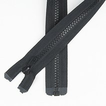 JSTrading 60cm 플라스틱 점퍼지퍼 22컬러 (3호), 20 블랙, 1개