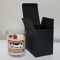 [캔들레이디] 캔들용기 - 9온즈 (투명 불투명 블랙), 포장박스 - 블랙