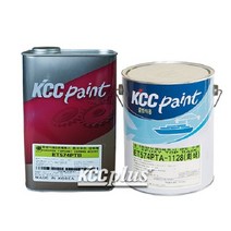 KCC 철재용 에폭시페인트 상도 ET574 4L 선박용 2액형 내부용 외부용, 백색 4L