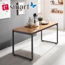 e스마트 스틸 테이블 1400x600 (사각다리), 화이트:블랙