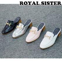 [RS]A2A 4023 4cm 여성 쿠션 미들힐 슬리퍼 블로퍼 뮬슬리퍼힐