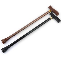 스파램 10단 간편 조절식 알루미늄 노인용 효도지팡이, 블랙(검정), 1개