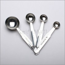 스텐 계량스푼 4p/계량도구/제과제빵도구/홈베이킹툴, 단품